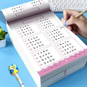 Addition and Subtraction Math Learning Workbook, 1/4 Counts Children's Math Learning Book, Educational Supplies for Kids, Learning Materials