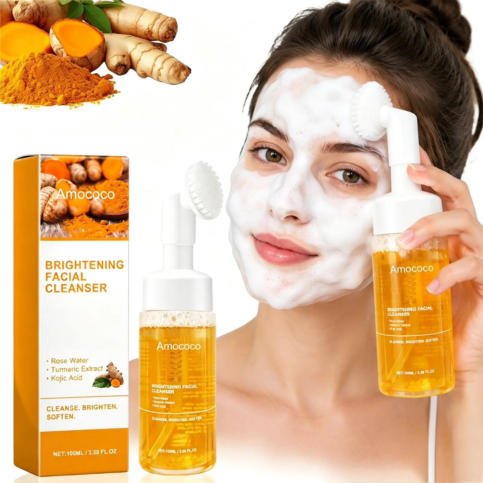 Turmeric Purifying Cleanser: Unclogs Pores, Rebalances Sebum, and Revives Radiance – The Ultimate Shower-to-Skincare Daily Ritual for Oily Skin.