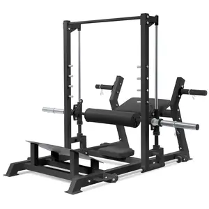 Garvee Heavy Duty Hip Thrust Machine with 770 LBS Capacity, Plate Loaded Glute Bridge Equipment Featuring Band Peg & Weight Holder for Effective Home Gym Glute Building Workouts, Black