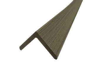 Pale Oak 90° Exterior Corner Trim for Composite Slat Wall Panels Modern Waterproof Window & Door Molding for Outdoor Cladding, Siding & Architectural Finishing