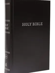 KJV, pew bible, large print, hardcover, black, red letter, comfort print: holy bible, king james version hardcover