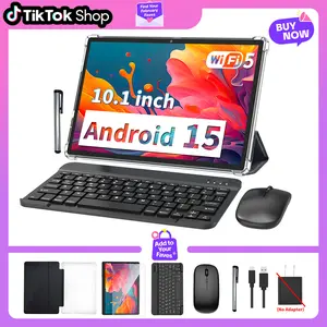 【TIKTOK GiftedInLove】PYNAREL 10.1 Inch Android 15 Tablet, 5 in 1 Set with Keyboard, Mouse, Case, Stylus, Dual Camera, for Valentine's Day Gift