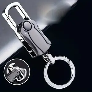 Metal High-grade Multifunctional Keyring with Fidget Spinner, Keychain and Bottle Opener, Phone Holder Accessory for Men & Women, Anti-lost