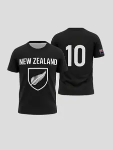 New Zealand Soccer Jersey Custom Name Number Shirt, Black Fern Football Fan Tee, Personalized Kiwi National Team Supporter Top 2026, Football Uniform