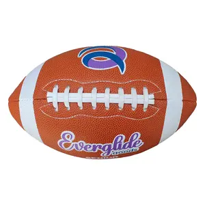EverGlide Handmade American Football – Junior & Senior Sizes – Durable PU Leather Litchi Grain with Grip Laces – Training, Practice & Backyard Play