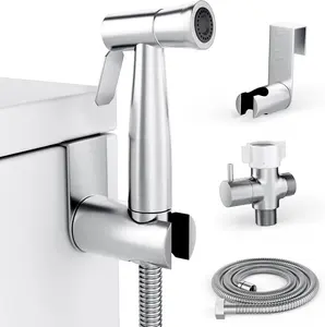 Bidet Sprayer for Toilet, Handheld Sprayer Kit, Cloth Diaper Sprayer Set - Easy to Install - Stainless Steel
