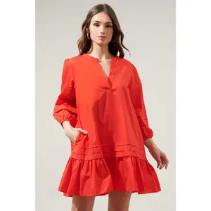 Velma Ruffle Shift Dress