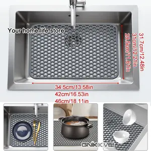 Silicone Sink Mat,Sink Protectors for Bottom of Kitchen Sink,Kitchen Sink Accessory,Heat Resistant Water Splash Proof dishes drying Mats