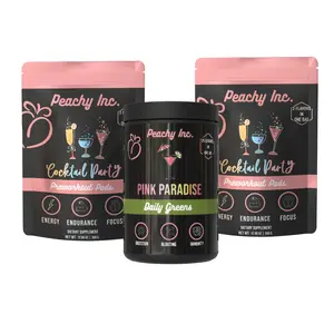 Go & Glow Bundle | 2 Cocktail Party Pre-Workout Pads + 1 Pink Paradise Daily Greens for Clean Energy & Daily Wellness