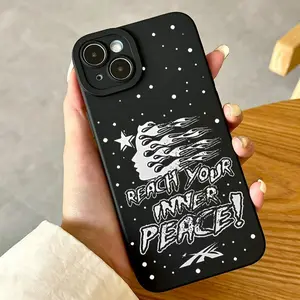 Creative Graffiti Pattern Phone Case, Shockproof Phone Protective Cover, Phone Accessory Compatible with iPhone 11 12 13 14 15 16 17 Pro Max