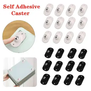 PF-2023 Hot Selling Self-adhesive Stainless Steel Furniture Caster Household Roller Load-bearing Universal Wheel 360° Convenient