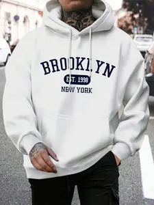 Brooklyn Est 1998 New York Printed Men Hoodie
