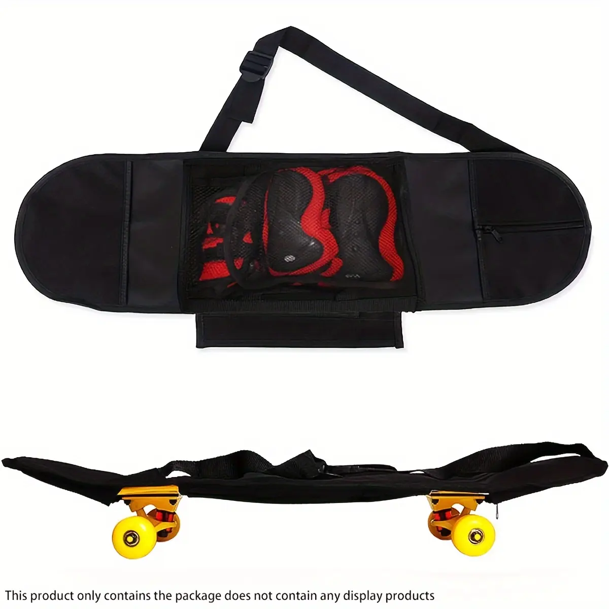 Street Trend Skateboard Backpack - Ergonomic Adjustable Shoulder Straps for Comfortable Carrying, Breathable Thick Mesh Pocket for Ventilation and Storage, Complete with Essential Skateboard Accessories for a Ready-to-Ride Experience