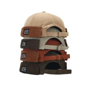 Unisex Cotton Brimless Skull Cap - Suede Blend, Adjustable Buckle, Lightweight Non-Elastic Fabric, Multi-Color, Retro Hip Hop, Funny Hat with Letters, for Valentine's Day & Casual Wear, Brimless Hats, No Lines Hats