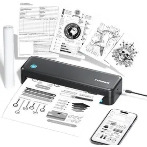 Portable Printers, D820   Printers Support 2" to 8.5" Width Thermal Paper & 8.5"x11"  Letter Size, Receipt Printers for  Use Suitable for Phone & PC (Black) 1 Pack