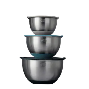 6-PIECE NESTING MIXING BOWL SET WITH LIDS – BLUE KITCHEN STORAGE & PREP BOWLS