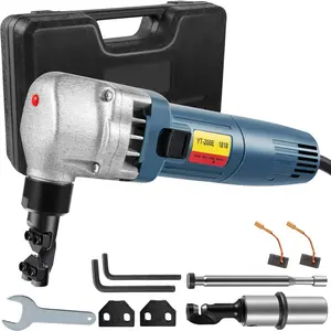 Sheet Metal Nibbler 380W Electric Nibbler 1800 RPM High Speed Rotor 0.07 In / 1.8 Mm Cutting Nibbler Tool With Replaced Blades And Storage Case For Stainless Steel Aluminum Plastic