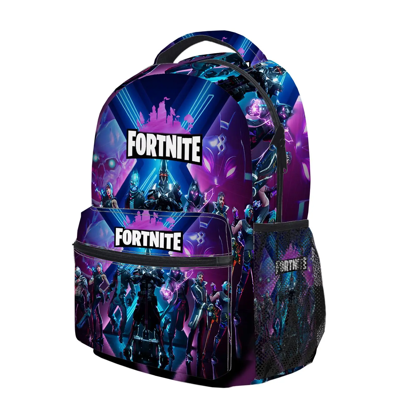 Fortnite Y2K Fashion School Backpack for Teen Girls, Cute Cartoon Aesthetic Student Bookbag with Padded Shoulder Straps, Large Capacity Casual Daypack and Travel Bag for Kids L-35