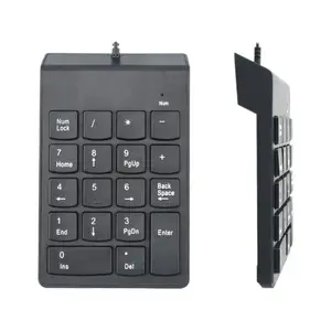 USB Wired Numeric Keyboard for Bank Finance Payment, Portable 18-Key Cashier Password Keyboard, Waterproof and Portable