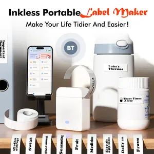 Thermal Label Printer for Kitchen Labels, Switch Labels, Clothing Sorting, Medicine Sorting, Document Sorting, Versatile Use