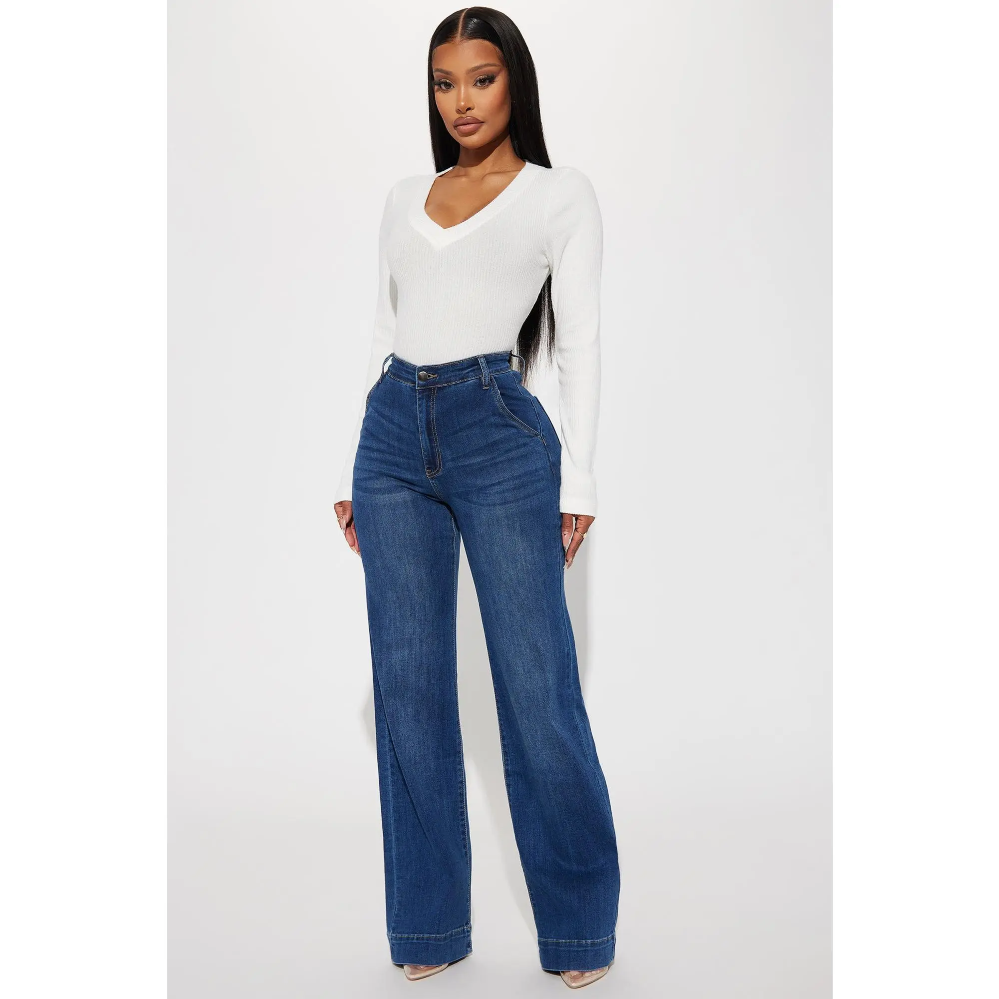 Margot Stretch Trouser Jeans - Dark Wash Margot Stretch Trouser Jeans - Dark Wash