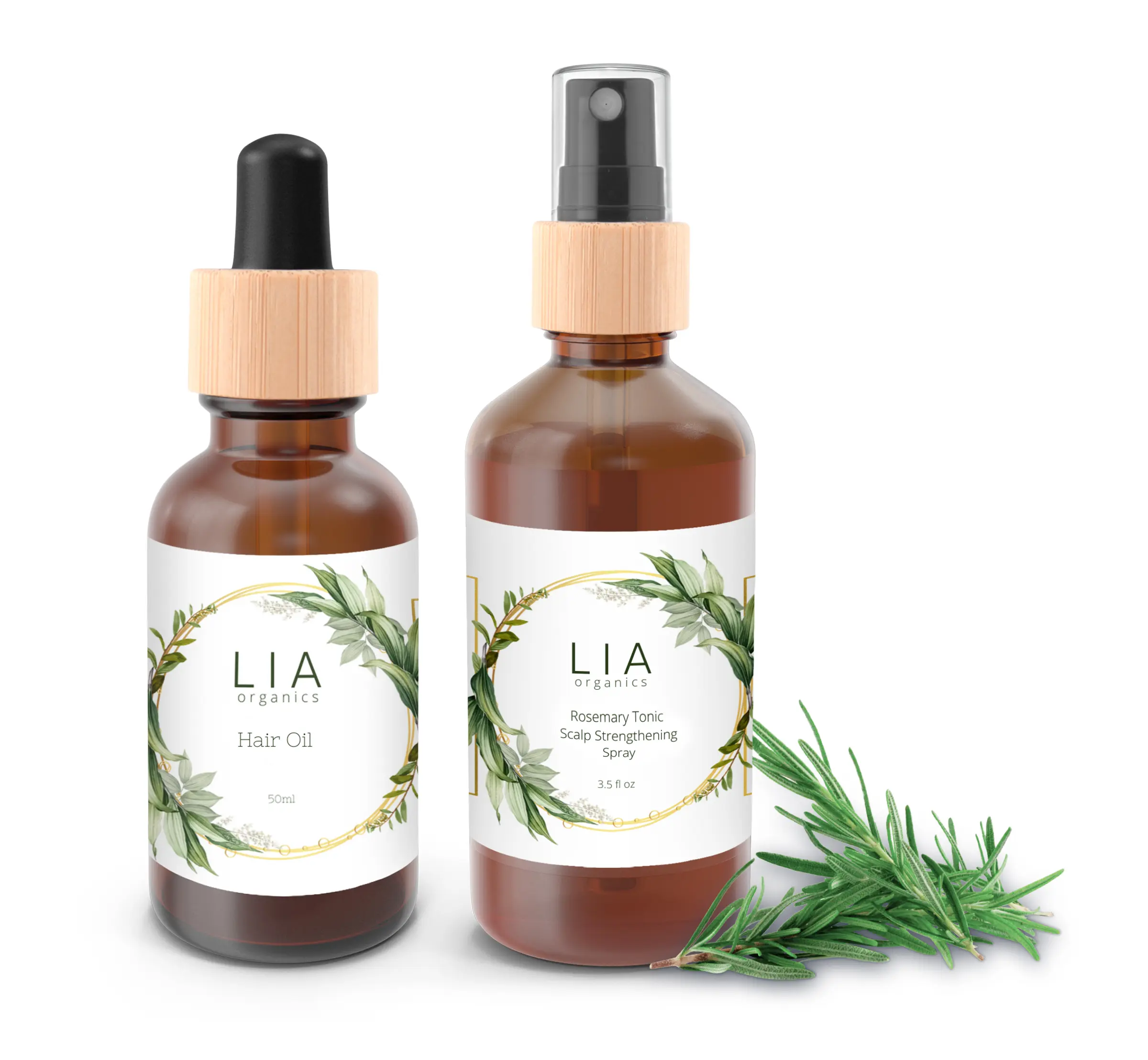 Hair Product Bundle - Hair Growth Oil 50 ml & Rosemary Tonic 104 ml Hair Product Bundle - Hair Growth Oil 50 ml & Rosemary Tonic 104 ml