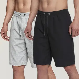 Men’s 2-pack everyday knit shorts, lightweight breathable fabric, adjustable drawstring closure, casual and comfortable, suitable for street style, home wear, and various occasions