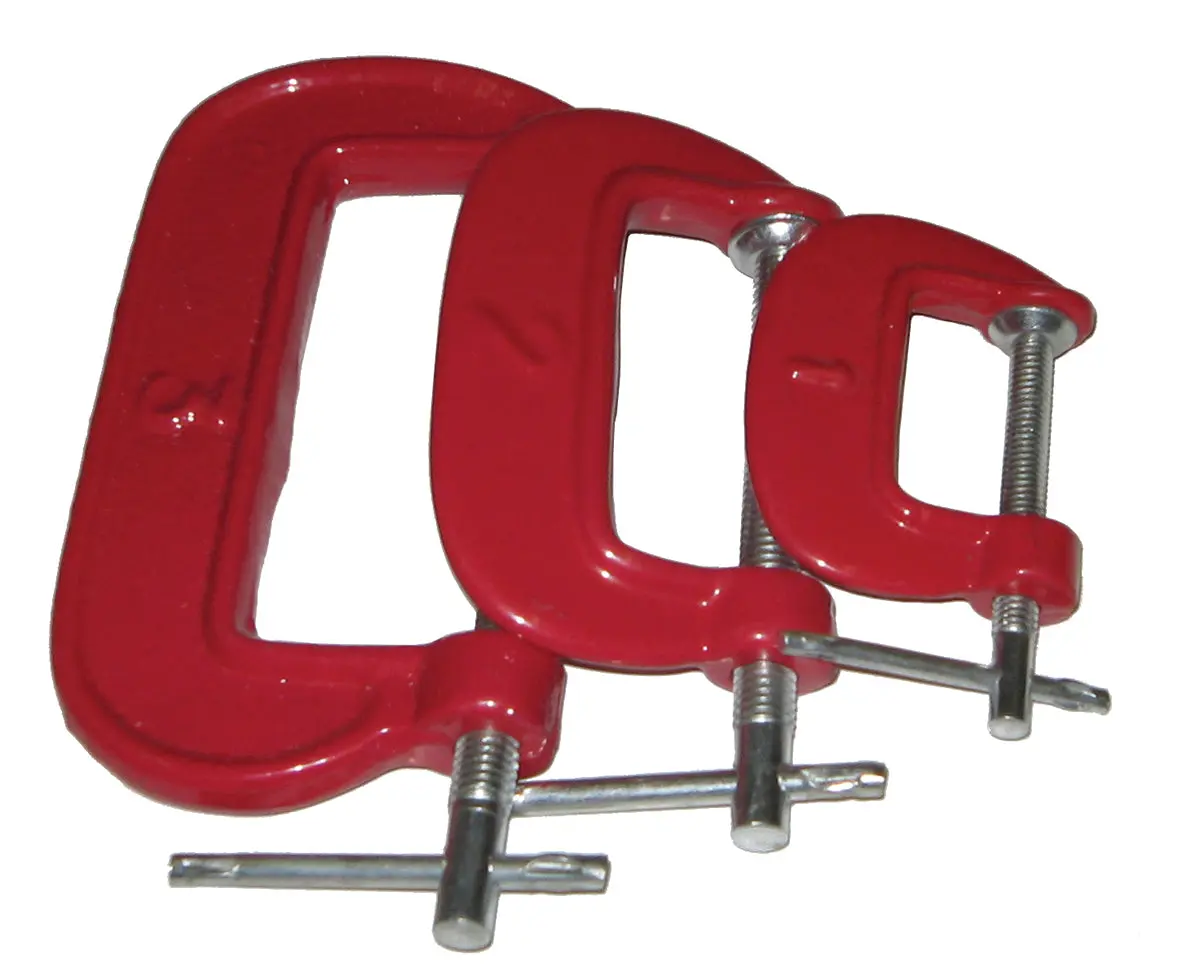 WorldWide Sales Online Valley Tools 3pc C-Clamp set, 1", 2", & 3" – Clamps, import_2021_10_29_212114