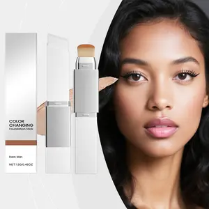 [Arrive In Three Days] 1/2/3PCS Dark Skin Color-Changing Foundation Stick Is Naturally Moist, Docile, Refreshing, Light And Not Sticky.