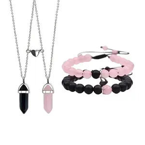 4pcs Couple Friendship Bracelets | Rising Magnetic Sun Moon Design, 4PCS Synthetic Jade Stone Beaded Set, Meaningful Matching Style for Partners, Besties & Long Distance Bonds touchscreen