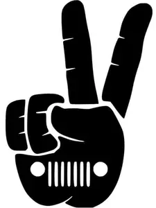 Jeep Wave Decal - Permanent Vinyl Window Car Sticker