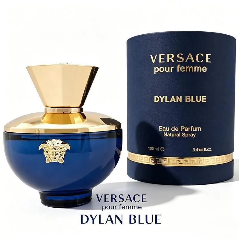 Women's Versace Pour Femme Dylan Blue Eau de Parfum (EDP) Spray - 3.4oz (100ml, 3-3.9 fl oz) Floral, Fruity, Woody Notes Fragrance for Women, 3..4 Oz