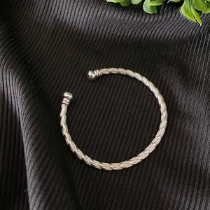 Kids silver bracelet toddler bangles, silver adjustable bangles for kids, cuff silver adjustable bangles