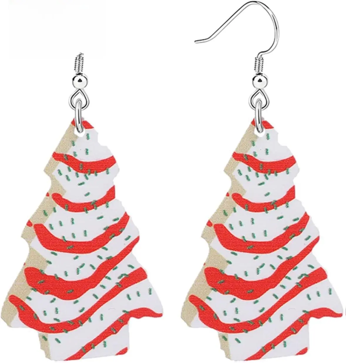 [USA Stock] - Christmas Earrings for Women Cute Funny Acrylic Christmas Santa Claus Tree Cat Dinosaur Earrings Xmas New Year Party Holiday Earring