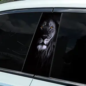 2 Piece Tiger Head Creative Pattern Vinyl Decal - Durable PVC Self Adhesive Waterproof Sticker Car Accessories Car Decorations Stylish Car Merch for Cars, Walls, Laptops, Trucks, Motorcycles, Vehicle Scratch Covers - Perfect for Birthday Party Gifts