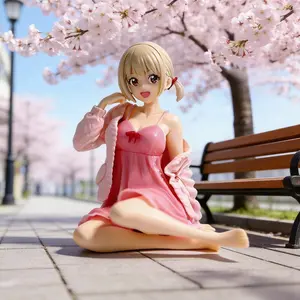 Lazy Pose Anime Female Figure Pajama Style Desktop Display, Cute Kawaii Figure, Cute Cartoon Character Design, Perfect Gift for Fans & Collectors, Collectible Figures, Cute Collectible Figurines