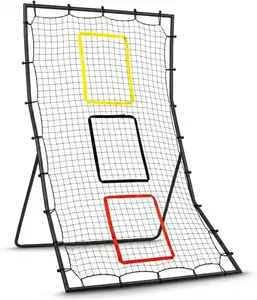 Baseball Practice Net - 6 ft x 4 ft Pitching & Fielding Rebounder with 3 Goal Zones, Softball Training Aid