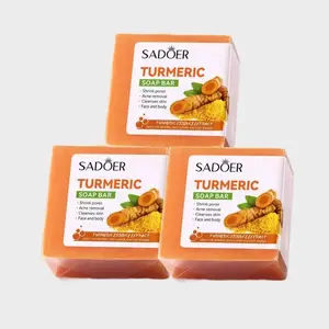 Turmeric Manual Soaps, 3 Counts Deep Cleansing Foaming Cleanser Soaps, Hydrating Moisturizing Soaps For Face & Body, Body Care Soap, Body Wash & Soaps For Women & Men, Turmeric Bar Soap