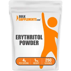 BulkSupplements Erythritol Powder - Sweetener - Granular Sugar - Natural Alternative - Baking - No Flavor - 100g-1kg - 4g of per Serving