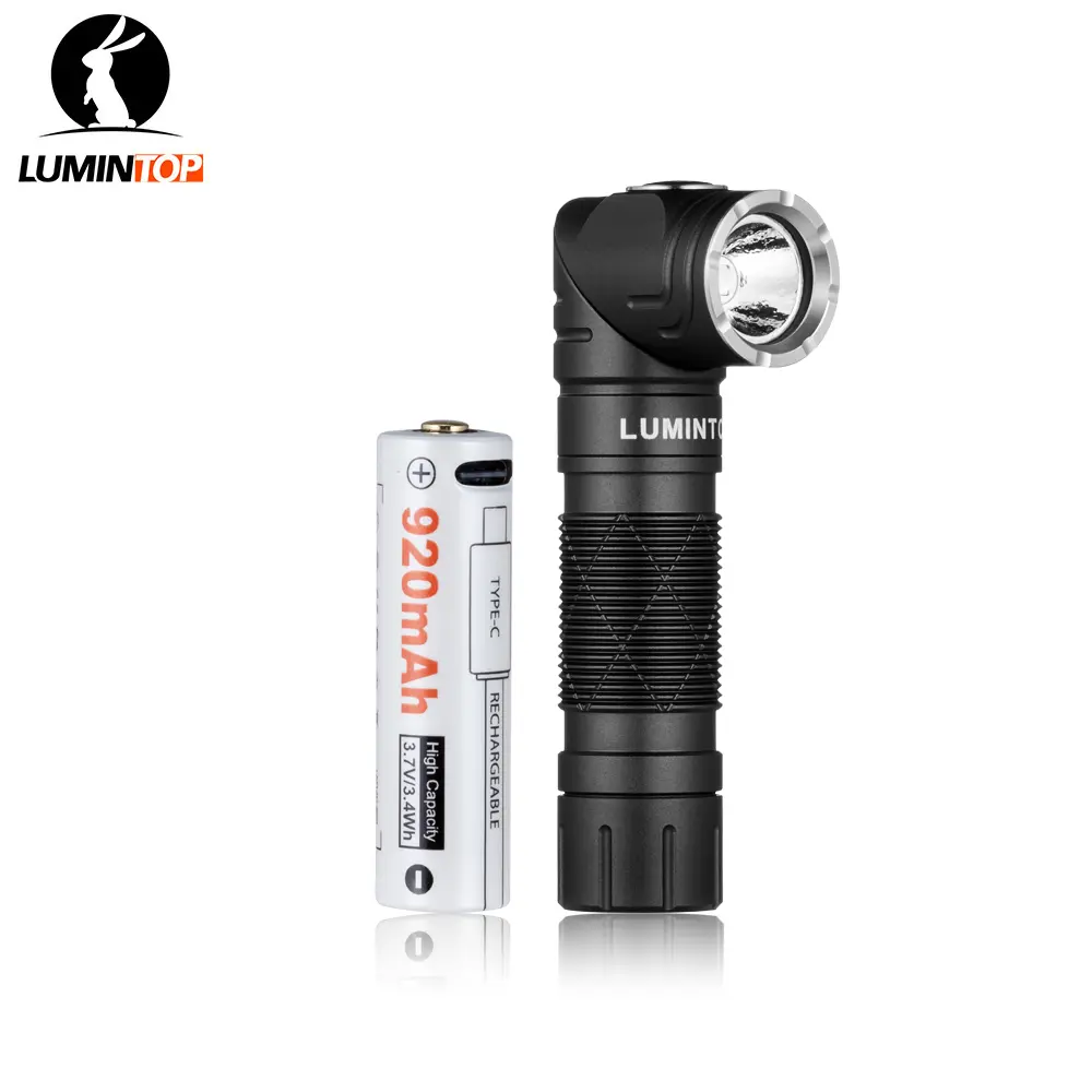 LUMINTOP L1 2-in-1 Detachable LED Headlamp, 900 Lumens Waterproof Right-Angle Flashlight with Magnetic Tail, 126m Throw & USB Rechargeable Batteries for Camping, Emergency Modes, Headlamps, Compact Portable Headlamps