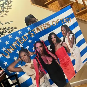 Custom Pink America Flag Tapestry, Personalized Flags, Design Your Image Funny Tapestry Poster, for Decorate, Clubs, Concerts, Bars, University, Dormitories, Living, Rooms, Bedrooms, 30x40 40x60 50x60 60x80 60x90 inch Outdoorfun Decoration