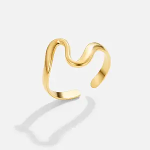Fashion design snake-shaped irregular ring curved ring female jewelry