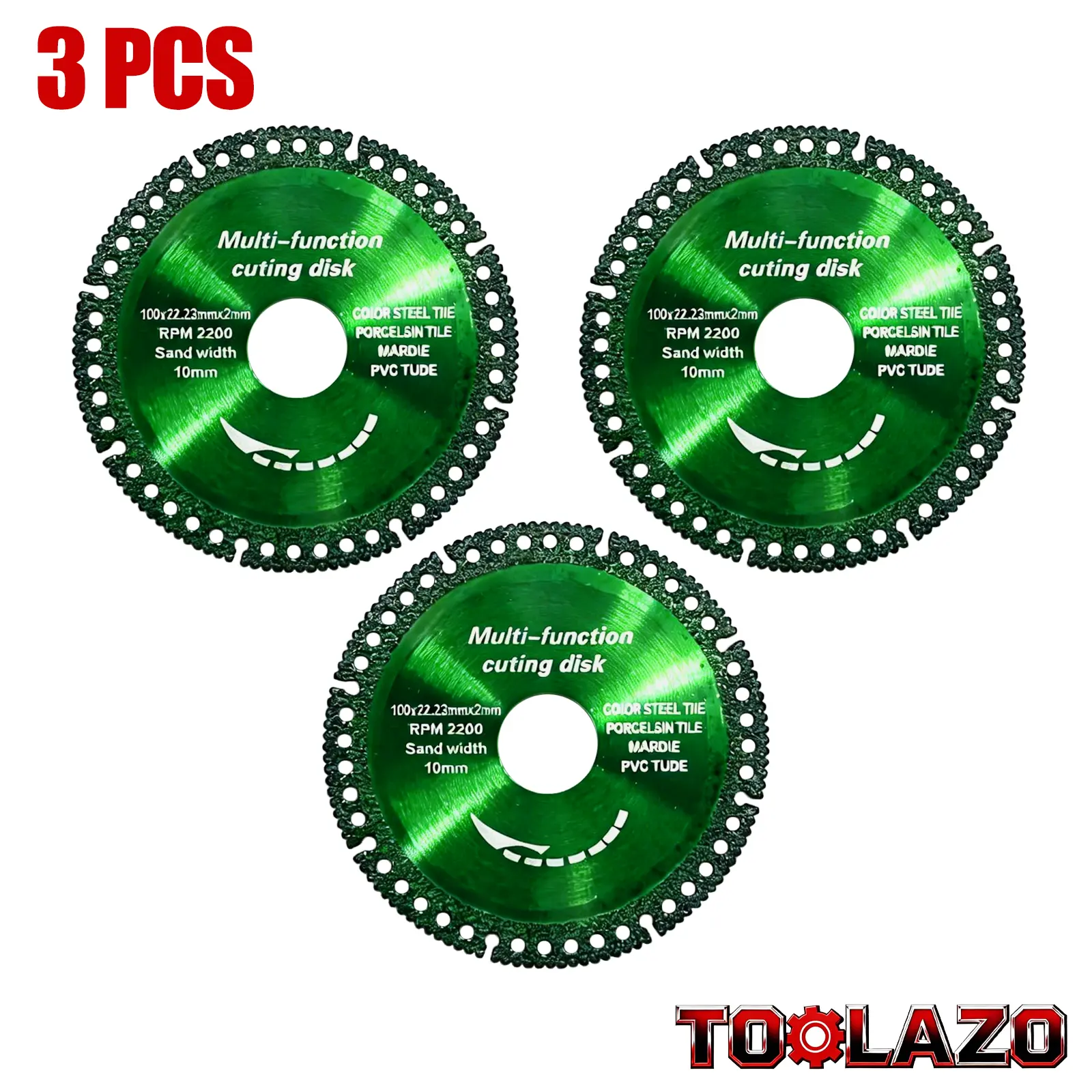 4-Inch (100mm) Multi-Material Cutting Discs (100x22.23x2mm), High Manganese Thick Durable Discs for 100-Type Angle Grinders, Dry Cutting for Metal/Plastic, Alloy, Cast Iron, Agile Handling for DIY Projects
