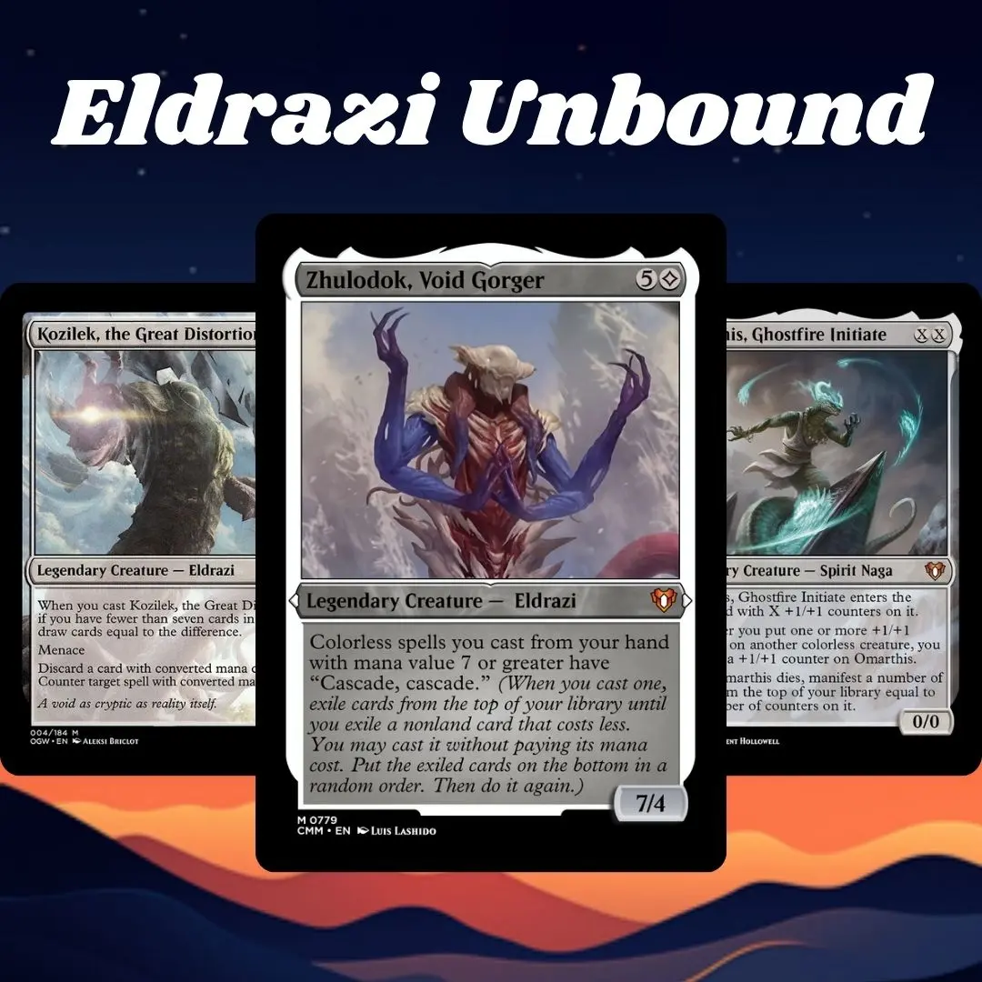 MTG Proxy 100+ Card Commander Deck Eldrazi Unbound Zhulodok Void Gorger Colorless EDH Theme Ready to Play Magic Style Strategy Deck Perfect Gift for Collectors and Card Players