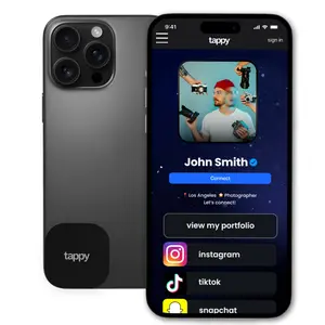 Tappy Digital Business Card - Tap to Share NFC - Compatible with iPhone & Android - Scratch-Resistant, Fully Customizable Profile