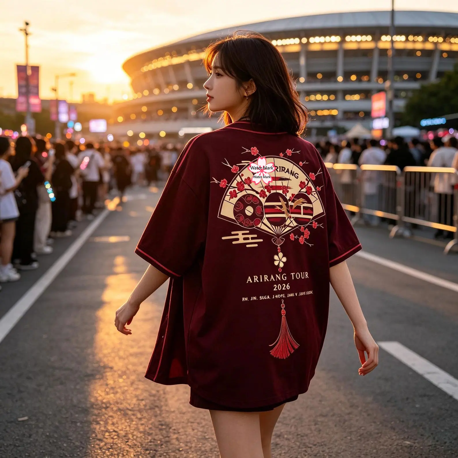 Custom Baseball Jersey K-POP Concert Tour Shirt, Personalized Name Number Bangtan Kpop, 2026 World Tour Concert Jersey Shirt for Fans Gift