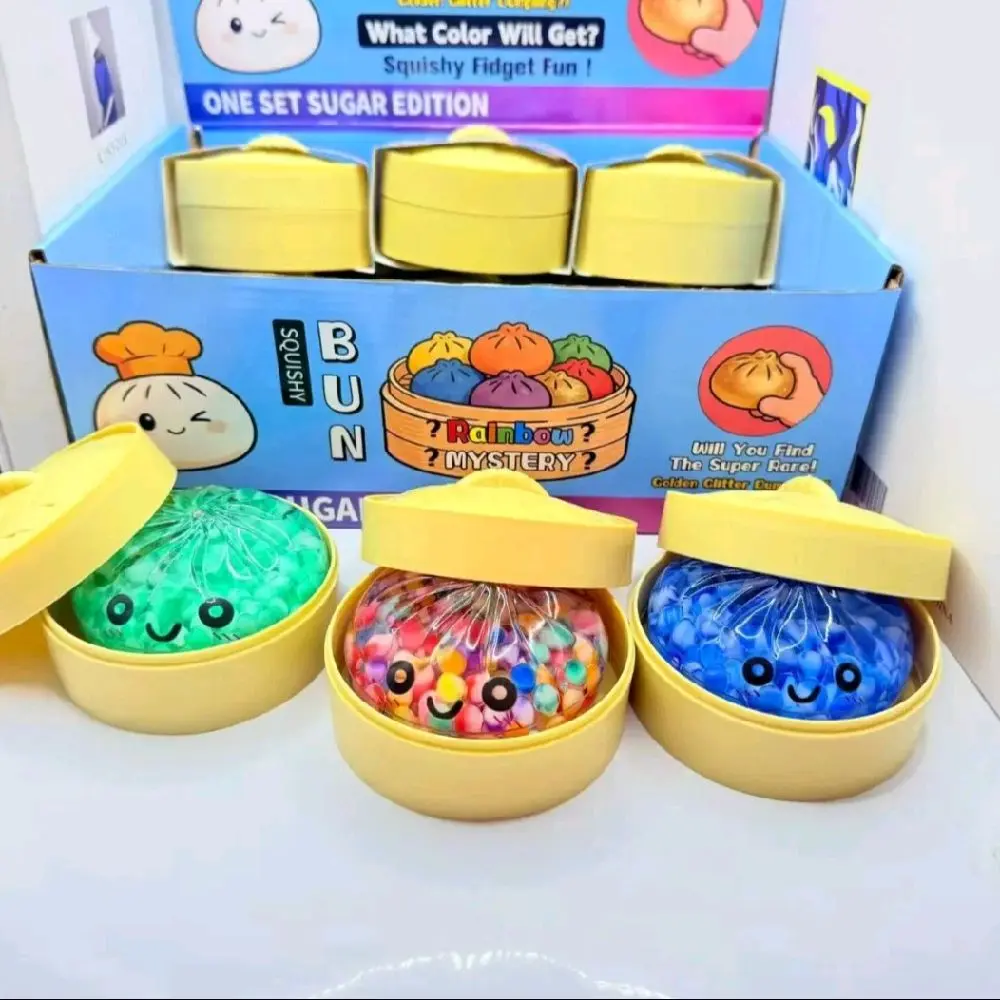 Oil / Water Based Dumplings Acrylic Glitter Shaker. Colorful Liquid Sand Bao Bun Blind Box surprise