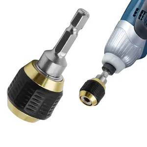 Power Drill Tool Self-Locking 1/4 Inch Hex Shank Drill Bit Extension with Quick Release Chuck Adapter Connector 60mm Length electrical power drill
