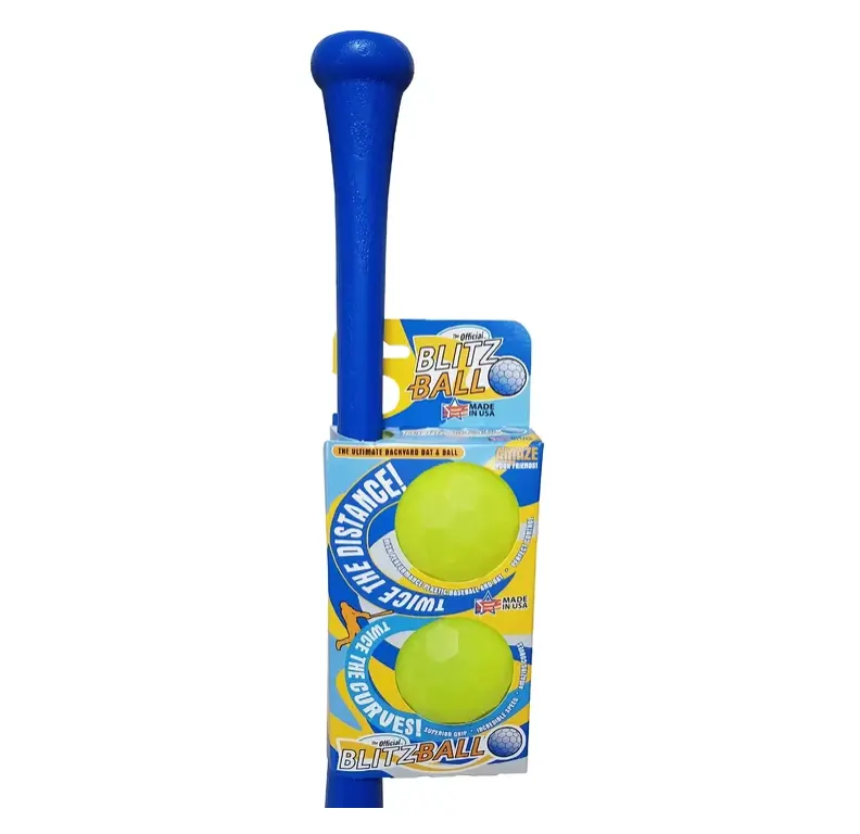Plastic Backyard Baseball Bat and 2 Ball Combo Set Plastic Backyard Baseball Bat and 2 Ball Combo Set