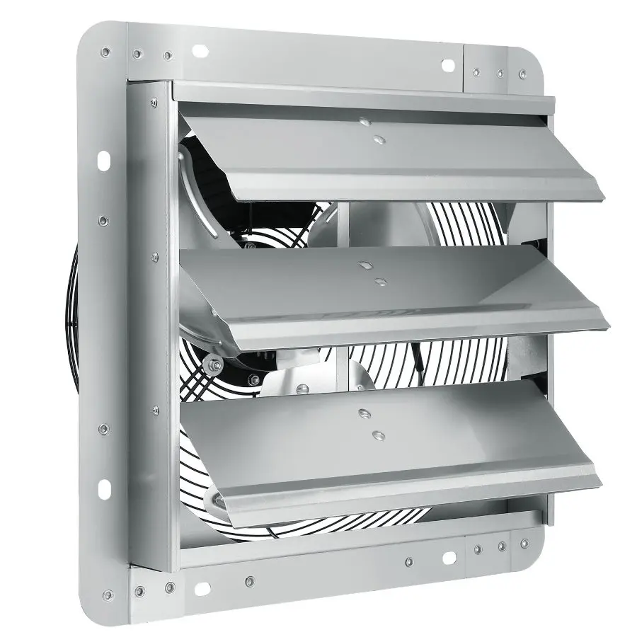 【Summerfinds】 VEVOR 12'' Shutter Exhaust Fan, High-speed 1000 CFM, Aluminum Wall Mount Attic Fan with AC-motor, Ventilation and Cooling for Greenhouses, Garages, Sheds, Shops, FCCdealsforyoudays